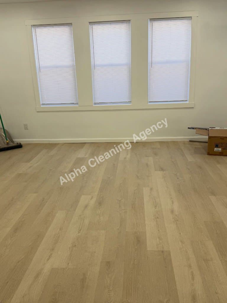 After Empty room post-construction cleaning